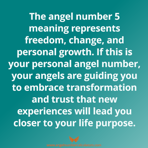 Angel number 5 meaning