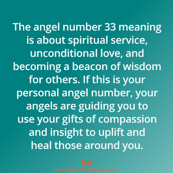 Discovering angel number 33 meaning